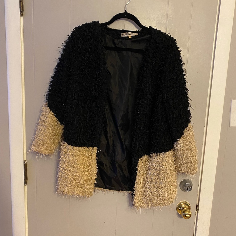 Fuzzy Two-Toned Jacket